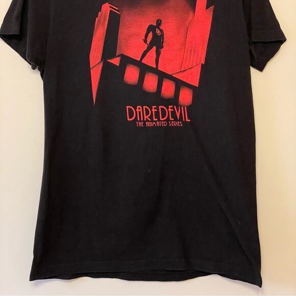 Daredevil Tultex / Ript M short sleeve t-shirt black red Marvel Superhero casual - Picture 3 of 7